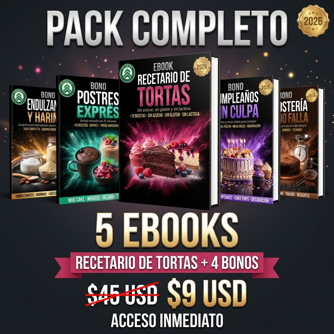 Pack Completo Recetario de Tortas
